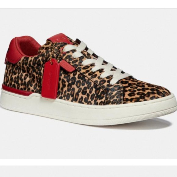 Coach Lowline Calf Hair Leopard print sneakers 7.5! - Picture 2 of 12